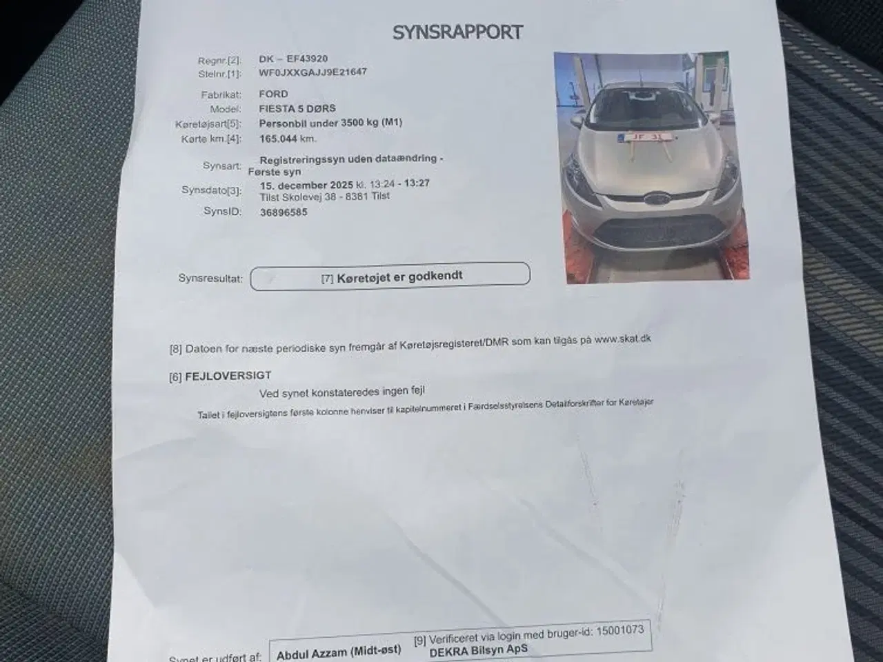 Billede 14 - Ny synet ford       Fiesta 5 dør  1,6 Tdci  Econet