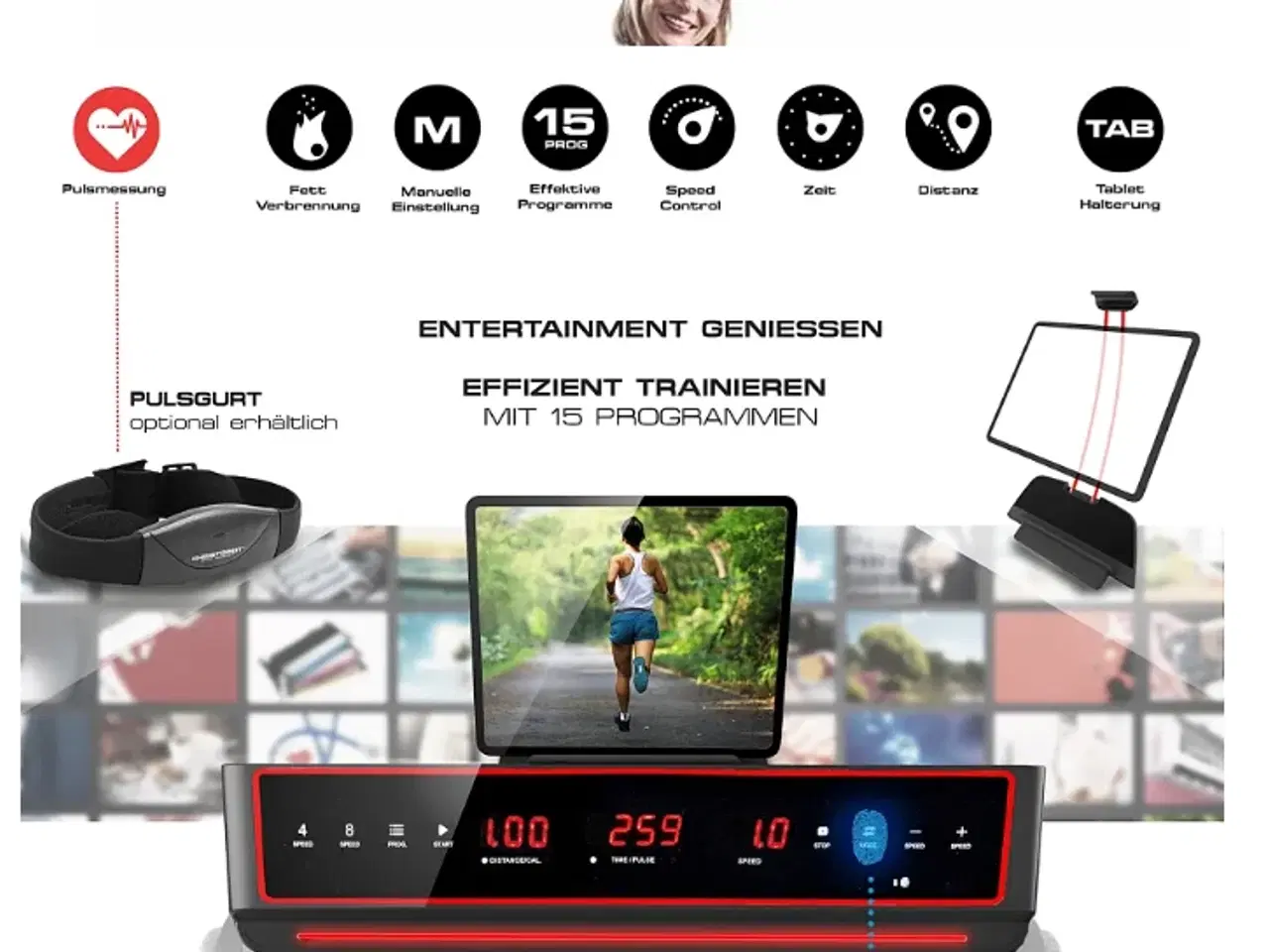 Billede 2 - Nyt løbebånd - kun testet og stået til pynt :-)