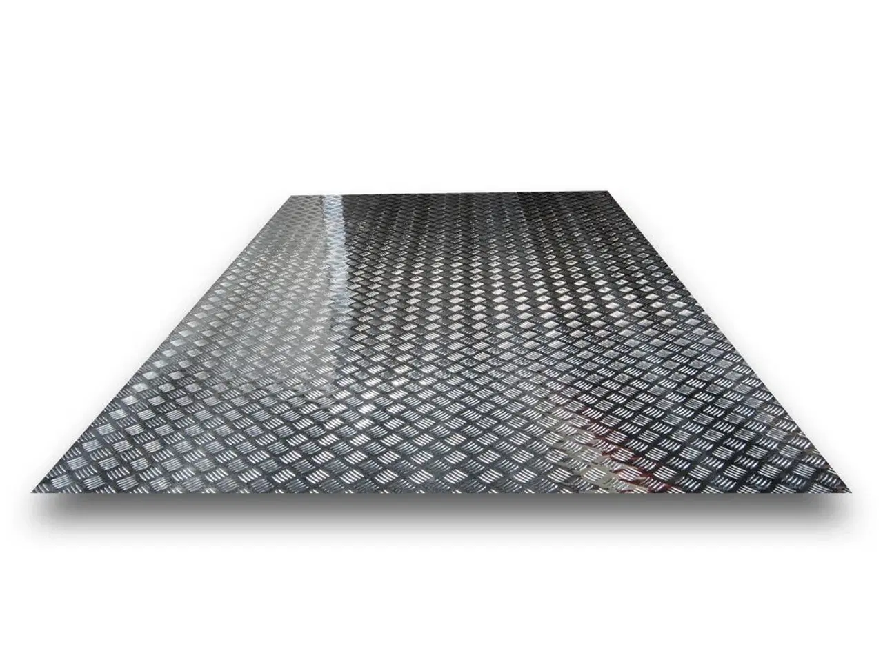 Billede 1 - Dørkplade i aluminium, skridsikker. Mål: 125 X 250 cm. Tykkelse 3-4 mm.