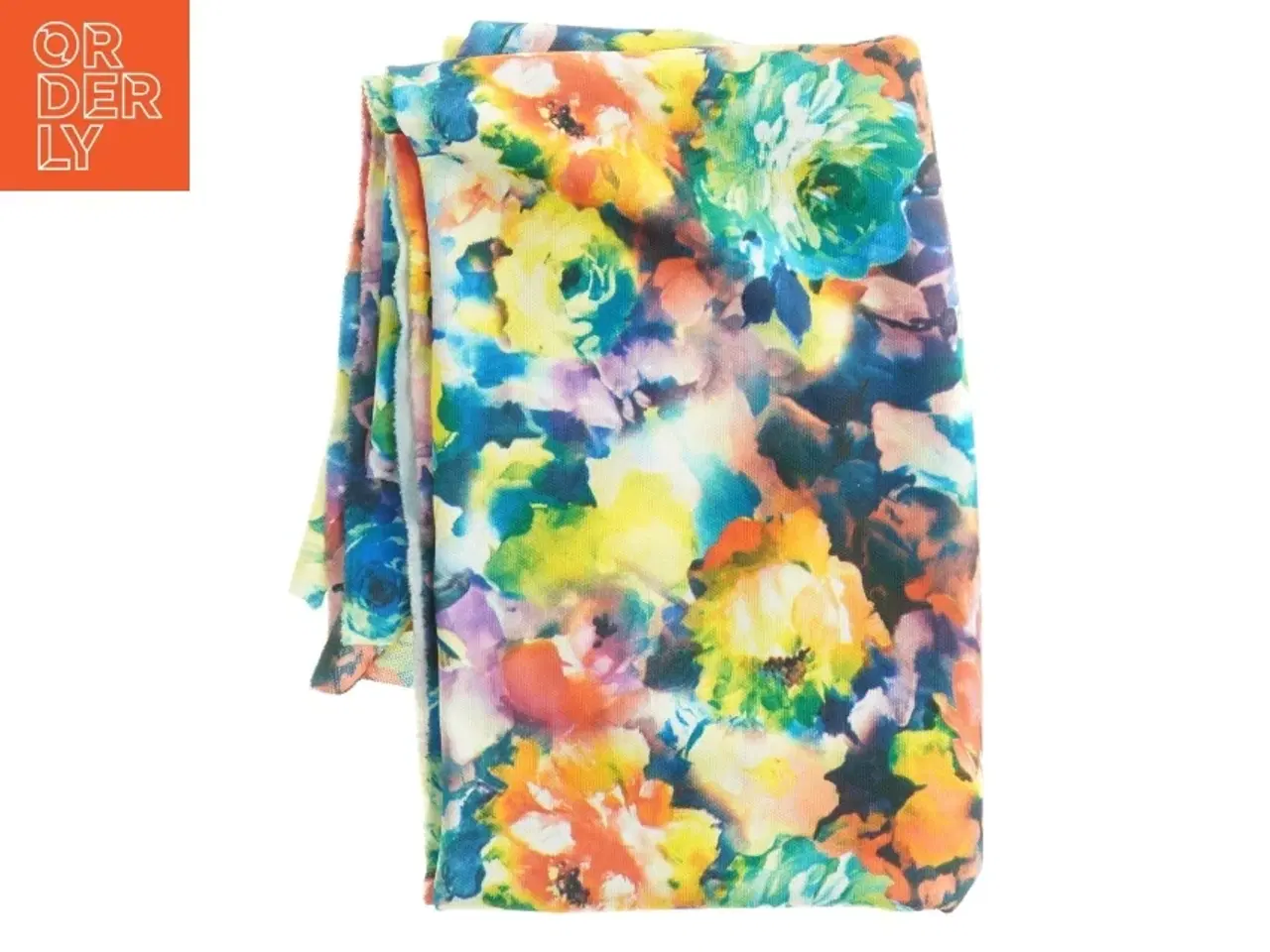 Billede 1 - Blomstret stof (str. 100 x, 150 cm)