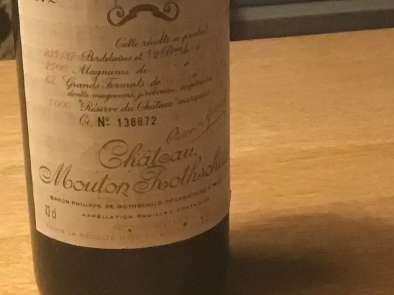 Billede 4 - Rødvin: chateau Mouton Rothschild 1972 ler Grand
