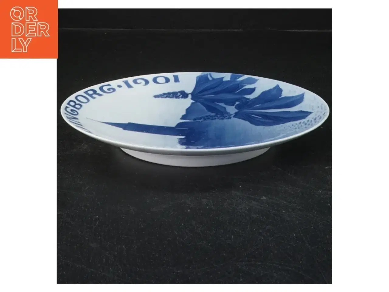 Billede 2 - Porcelænsplatte Vordingborg 1901 fra Royal Copenhagen (str. Ø 20 cm)