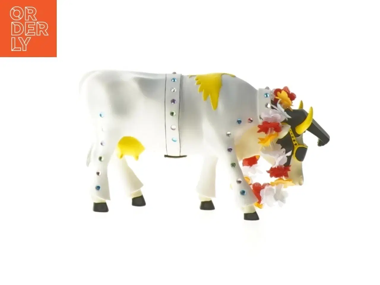 Billede 3 - Dekoreret ko-figur fra CowParade (str. 16 cm)
