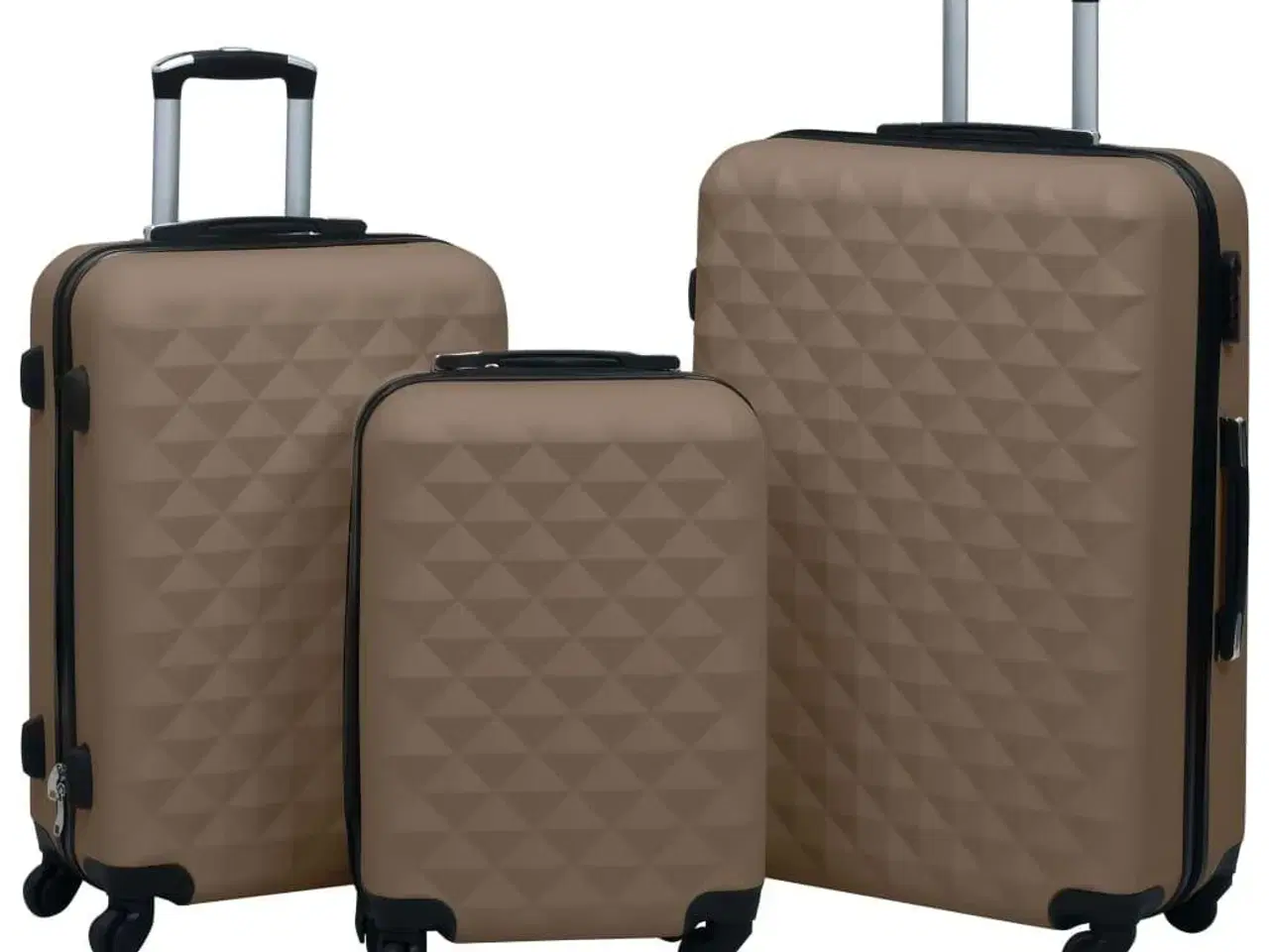Billede 1 - Kuffertsæt 3 stk. hardcase ABS brun