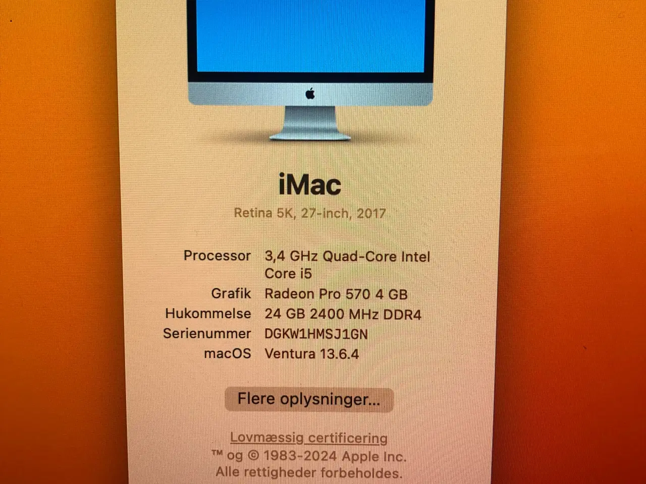 Billede 3 - iMac 27" Retina 5K Tynd Model