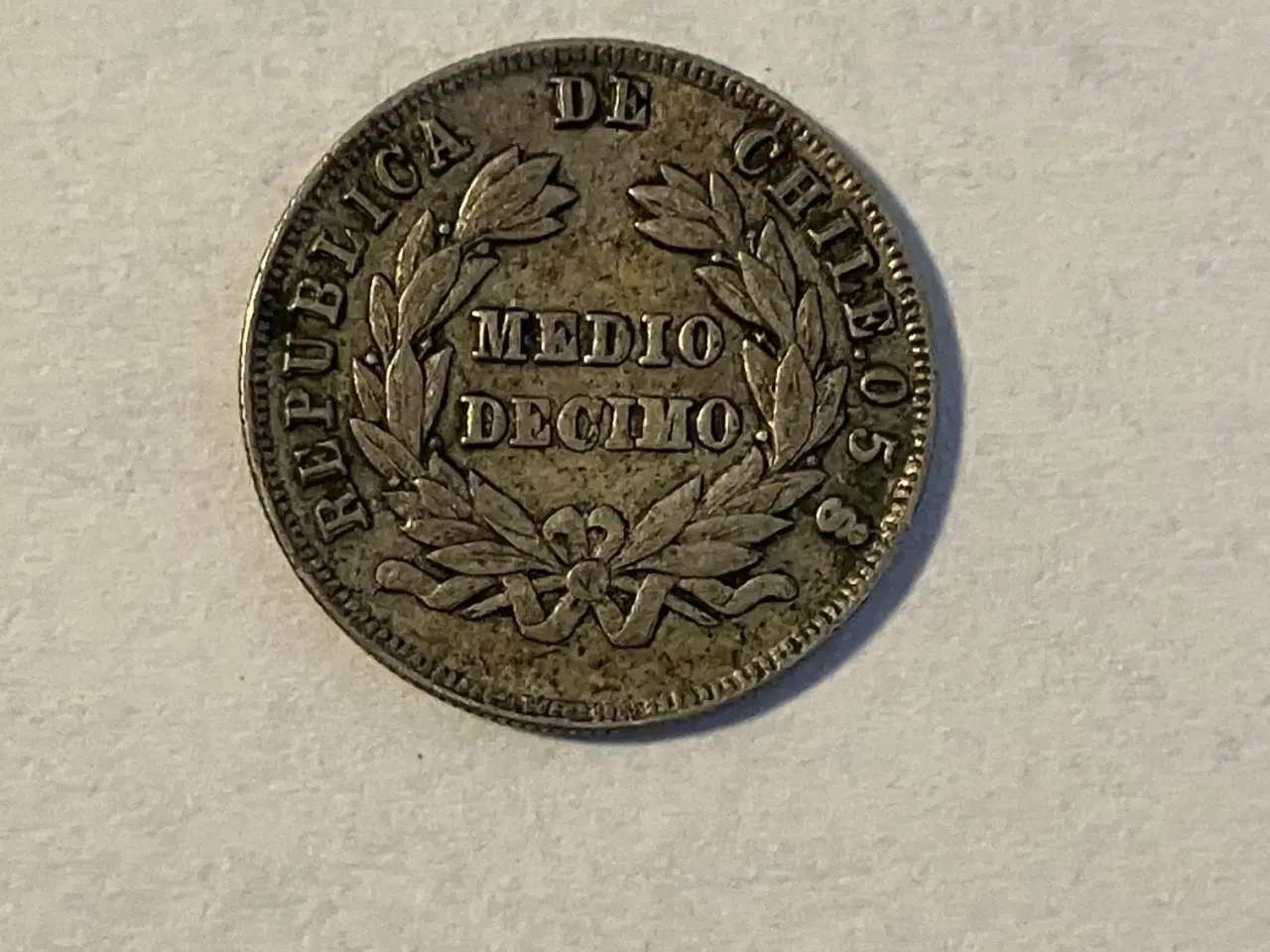 Billede 1 - 1/2 Decimo Chile 1892