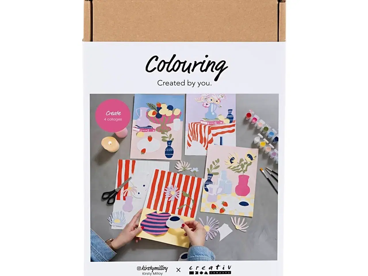 Billede 1 - DIY Kit Farvelægning, Collage, 1 pk.