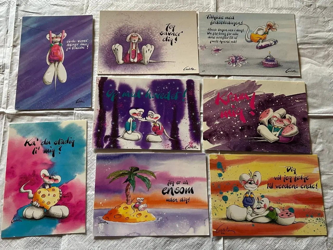 Billede 6 - 50 danske Diddl postkort 