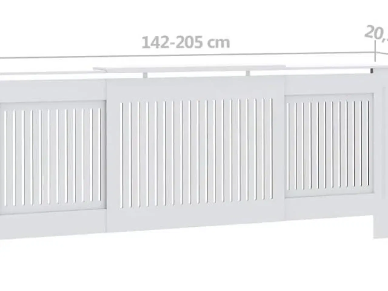 Billede 8 - Radiatorskjuler 205 cm MDF hvid