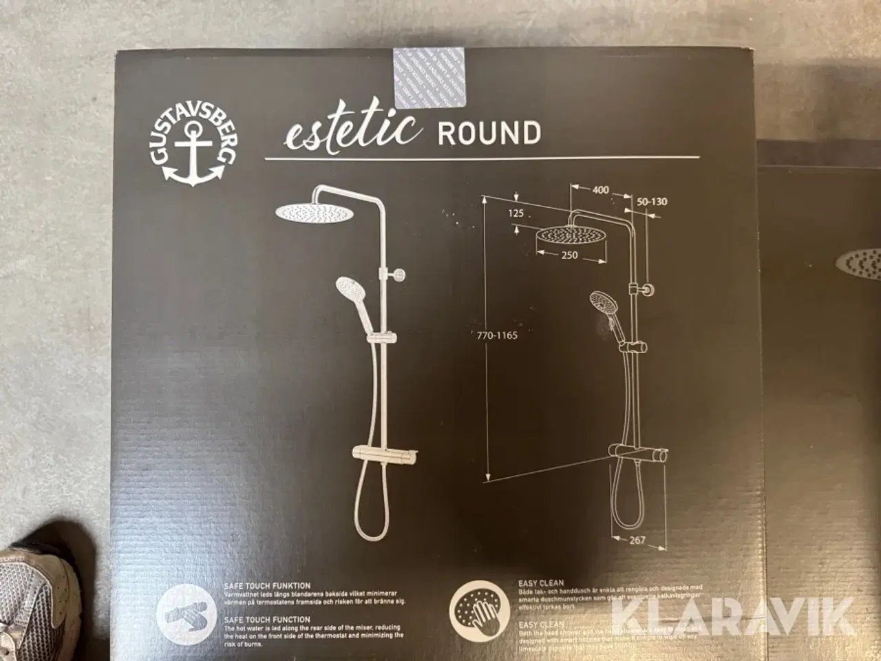 Billede 6 - Brusesæt til badeværelser Gustav Berg Estetic Round 5 styks
