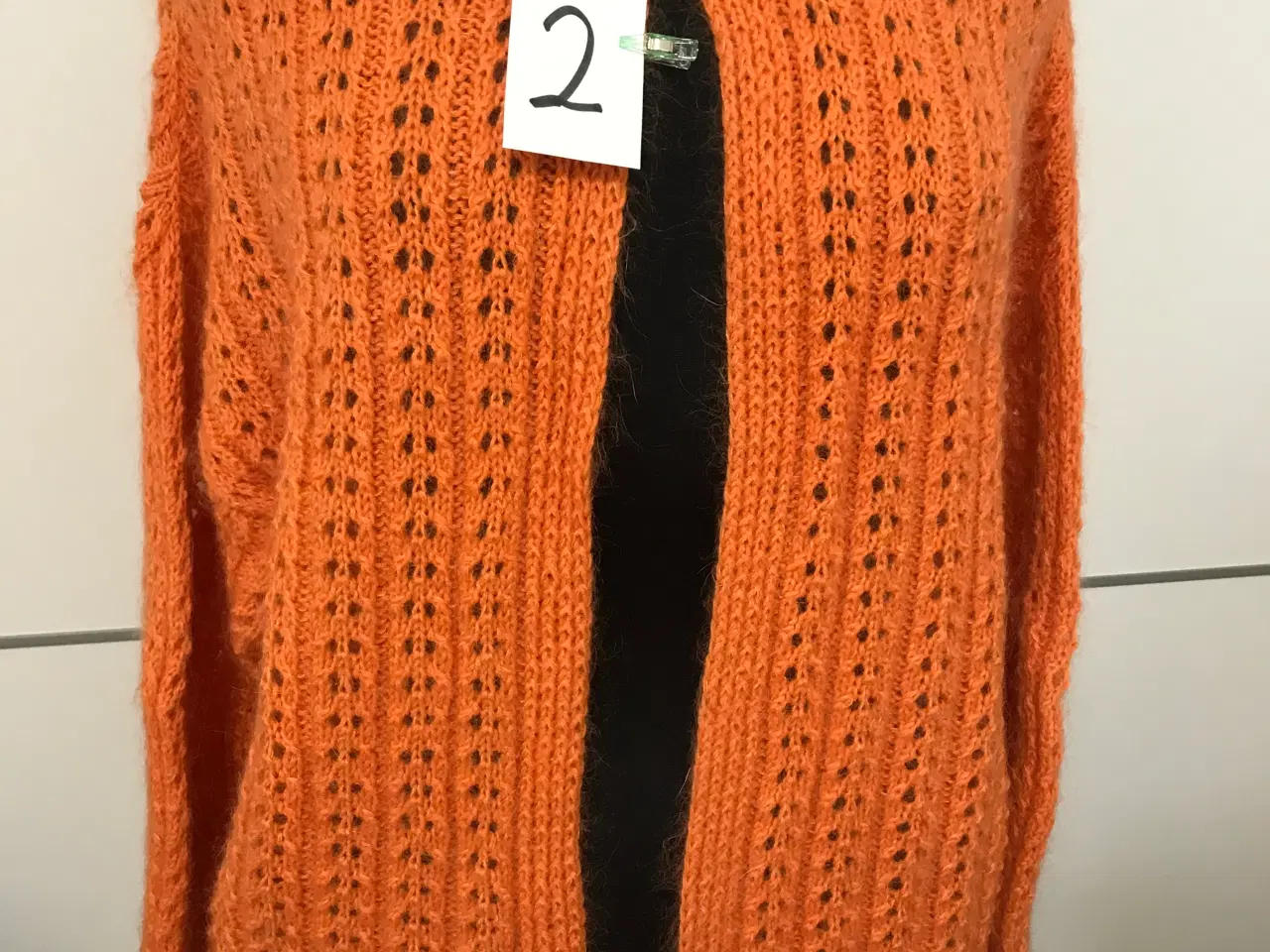 Billede 1 - Cardigan, orange M/L