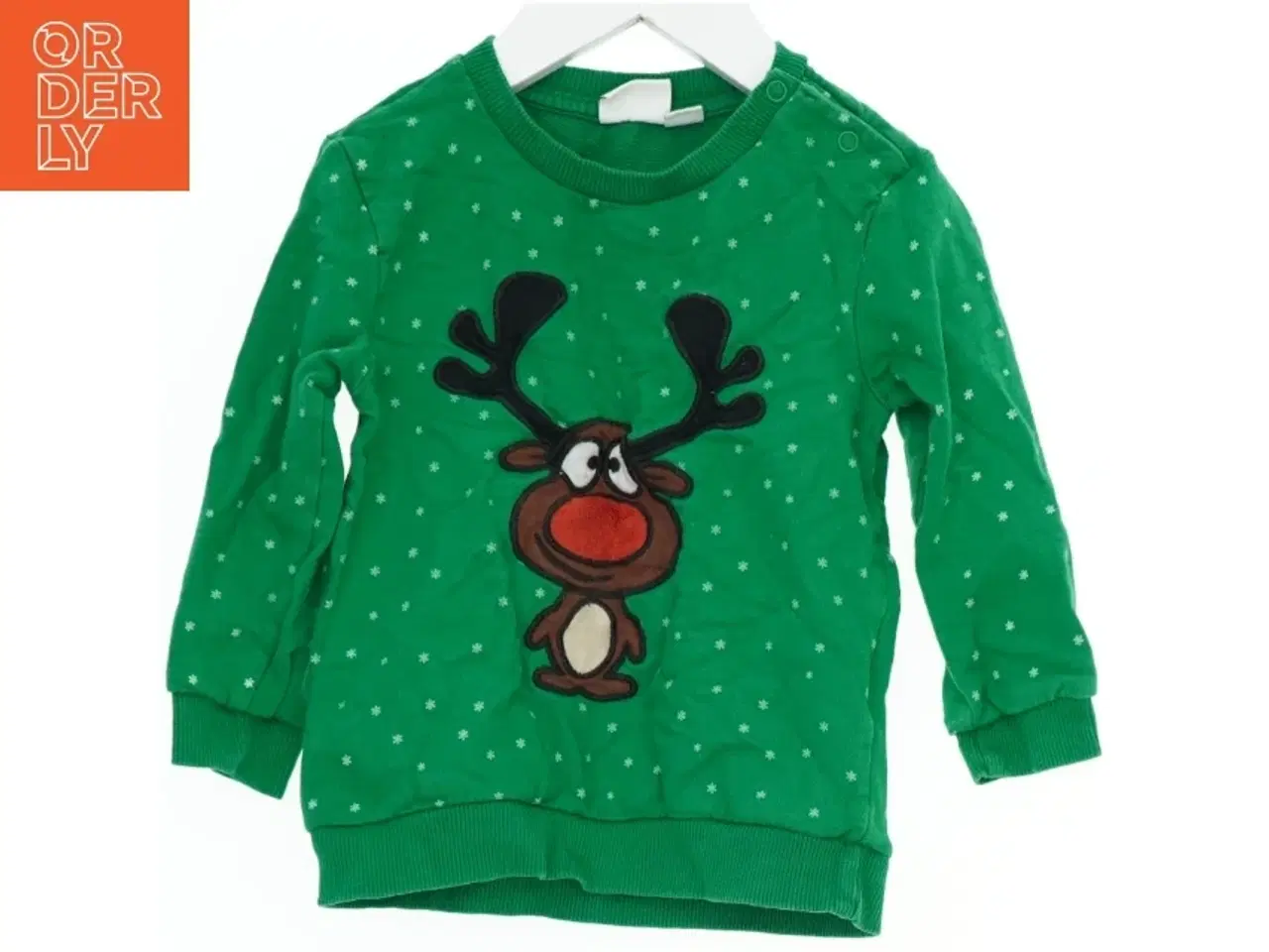 Billede 1 - Grøn trøje med rensdyrmotiv fra VRS (str. 86)