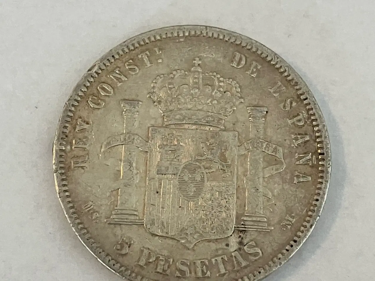 Billede 1 - 5 Pesetas 1881 Spain