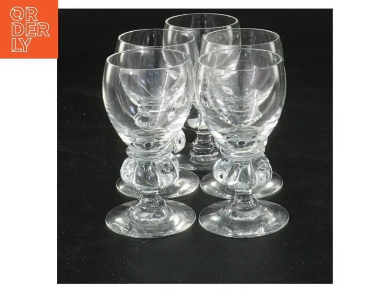 Billede 1 - Vinglas, sæt af 5 fra Holmegaard (str. Ø 4x7,5 cm)