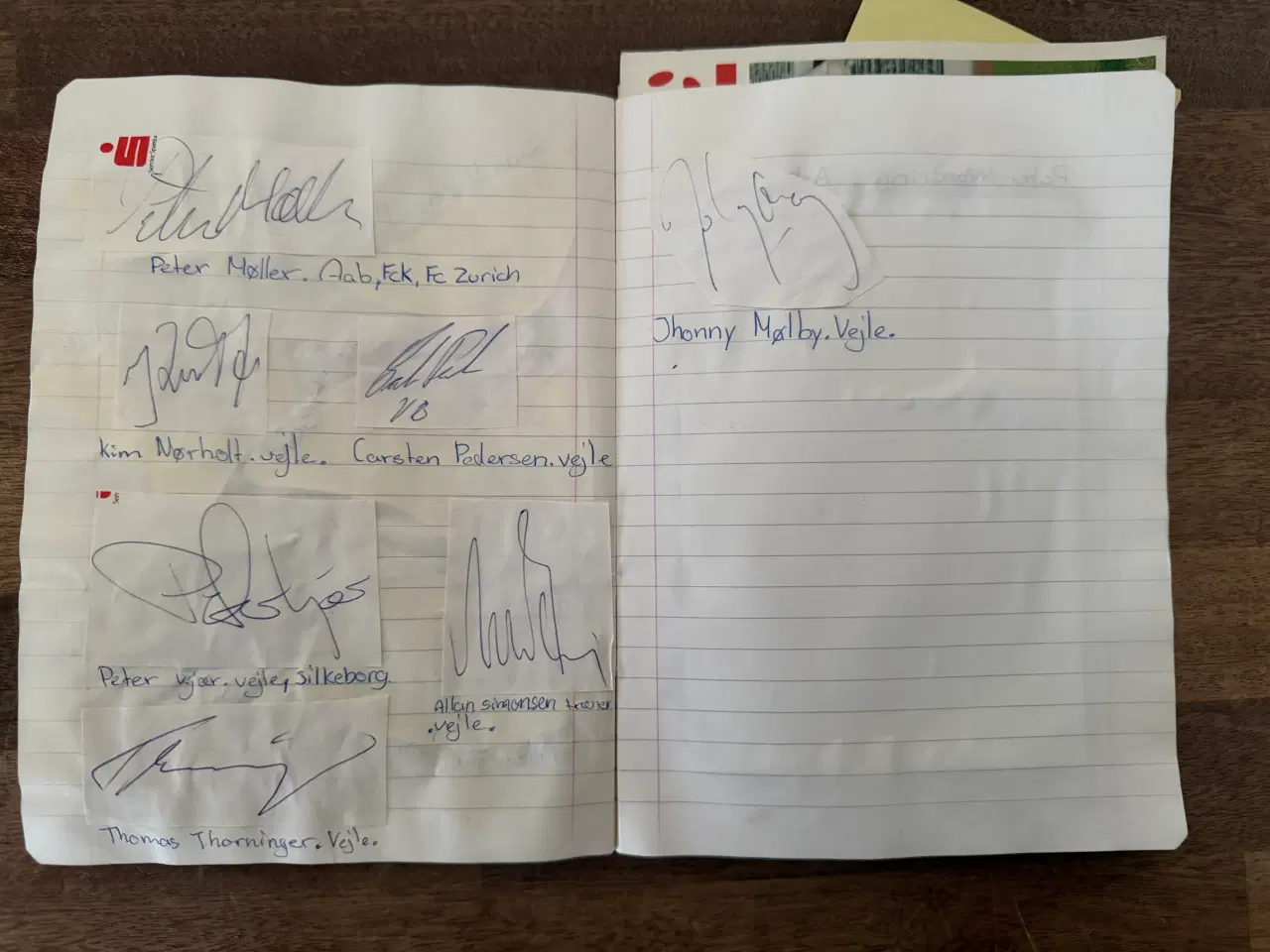 Billede 6 - Autograf hæfte med fodbold