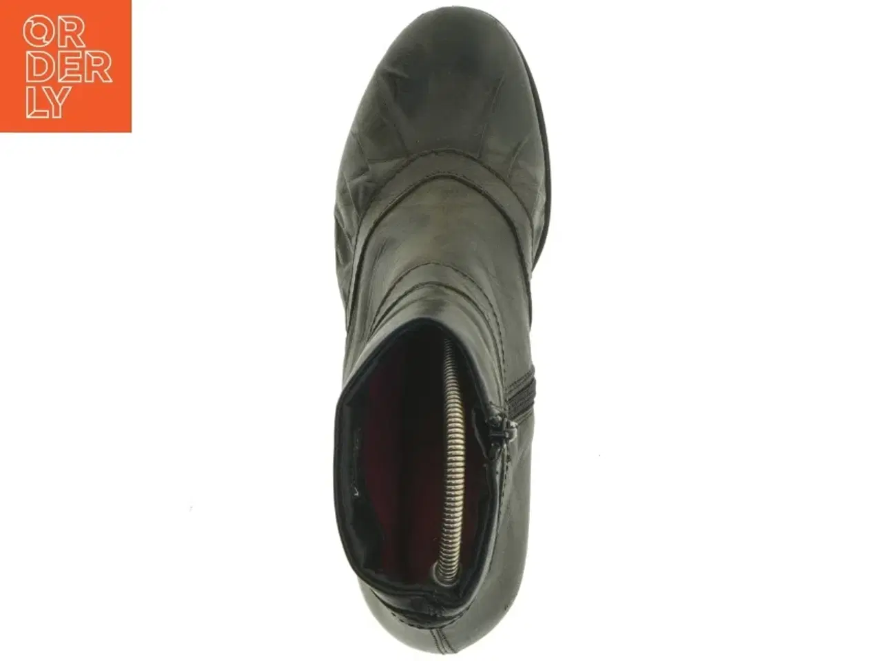 Billede 8 - Sort ankelstøvle med hæl (str. 39)