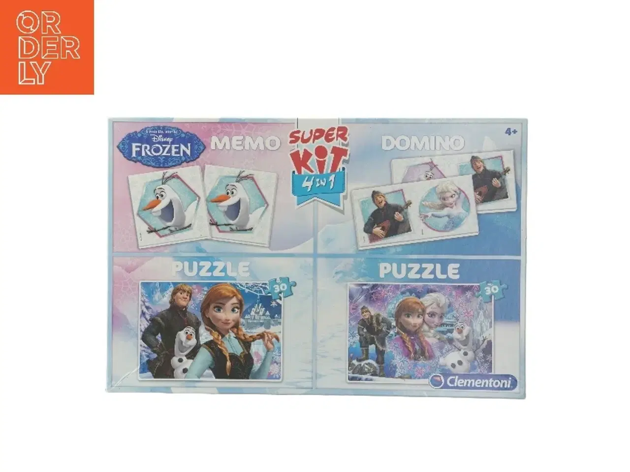 Billede 1 - Frozen 4-i-1 spil sæt fra Disney (str. 6x28x42 cm)
