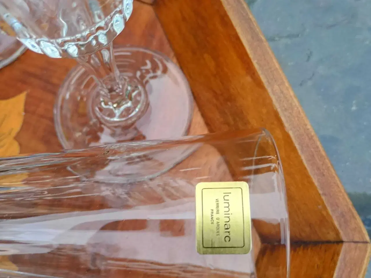 Billede 2 - Franske vintage champagne glas 