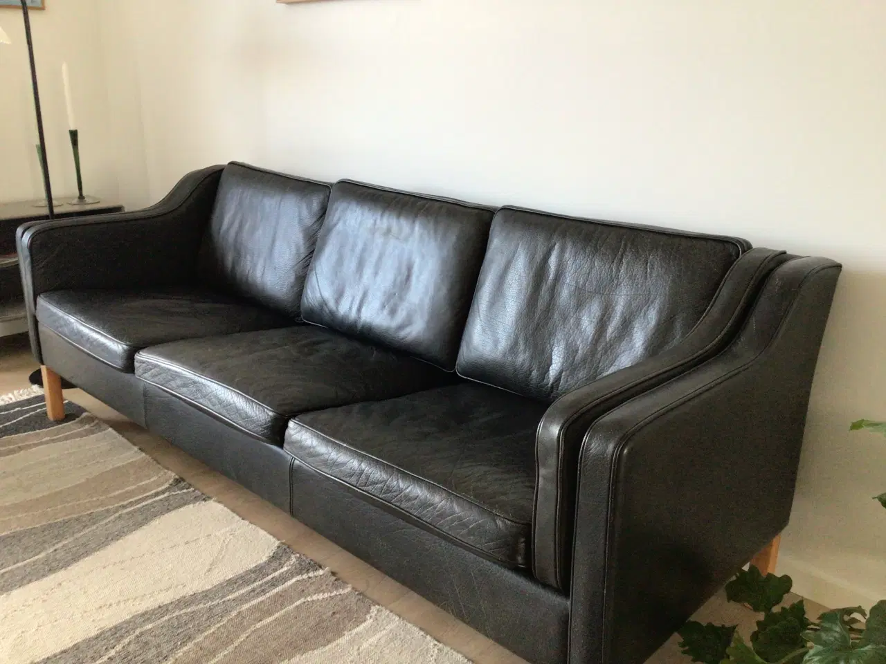 Billede 1 - Mogens Hansen sofa mh195 sort læder