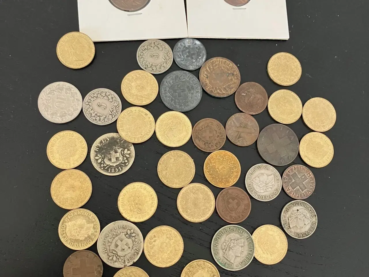 Billede 1 - 43 stk Schweiz mønter - En del i dårlig stand