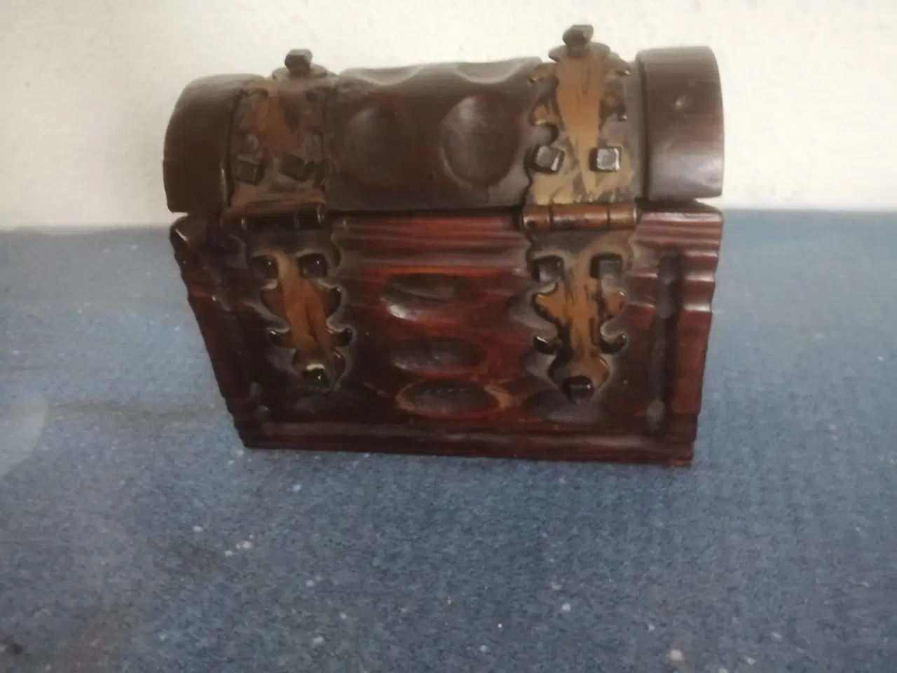 Billede 3 - Flot Gammelt Træskrin