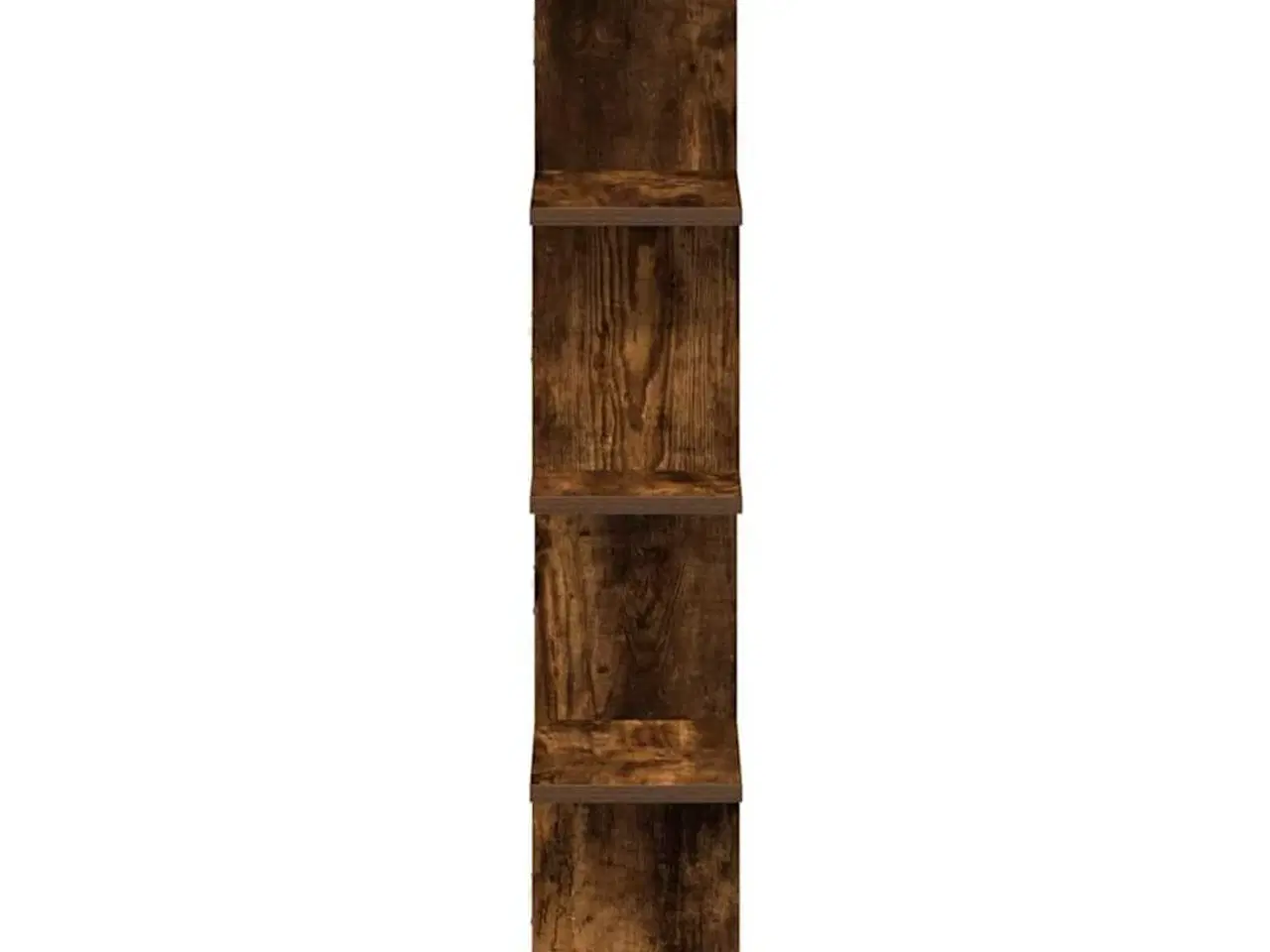 Billede 5 - Vægreol med 12 rum konstrueret træ røget egetræsfarve