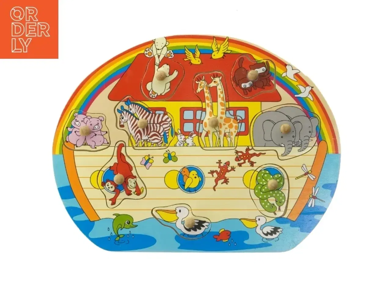 Billede 1 - Træpuslespil med dyremotiver (str. 9 brikker)