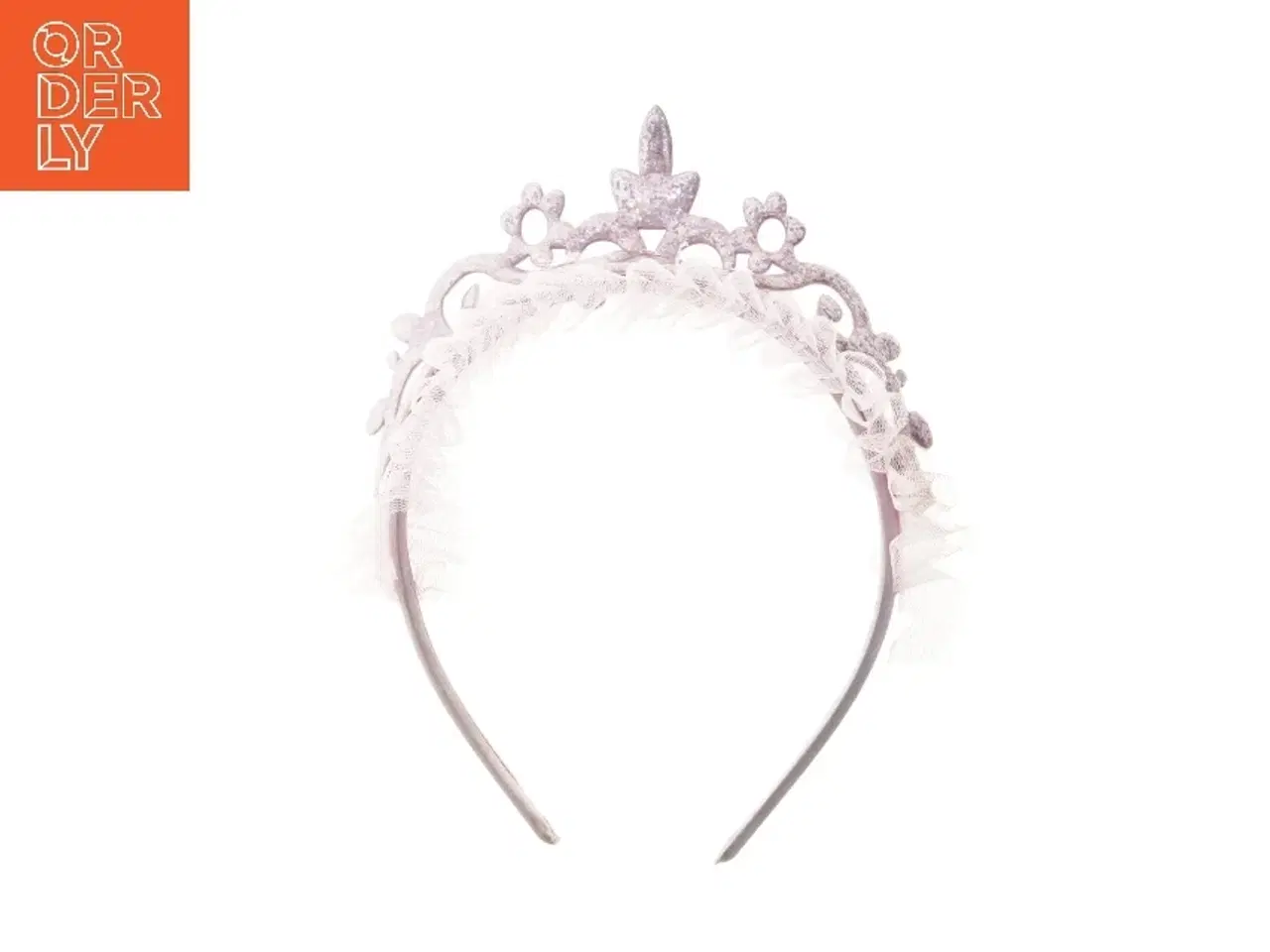 Billede 1 - Lyserød prinsessekrone hårbøjle (str. 17 cm)