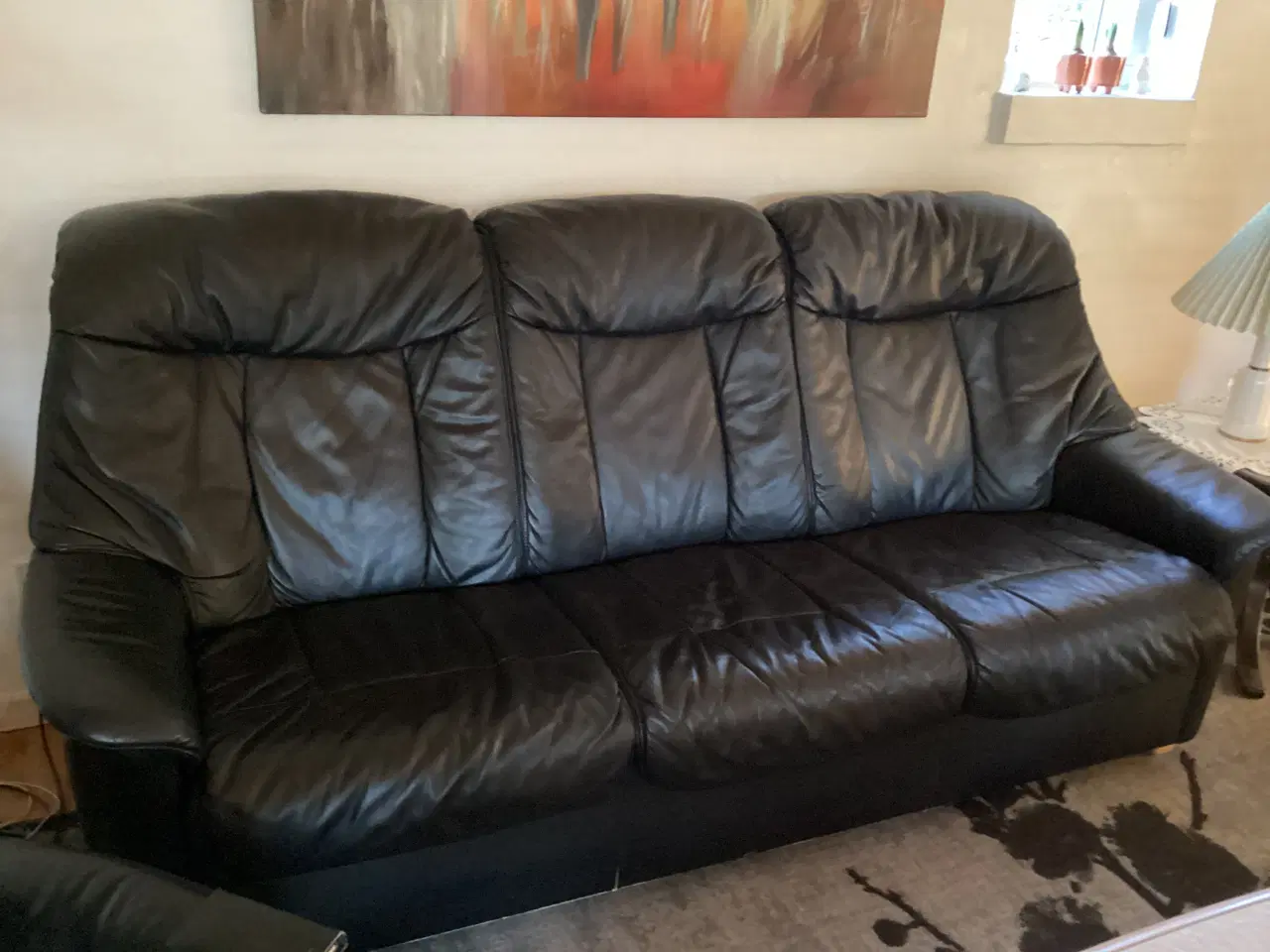 Billede 1 - Lædersofa