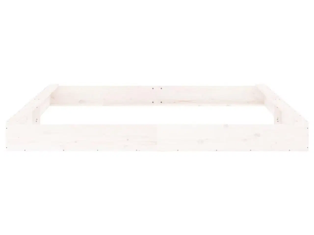 Billede 5 - Sandkasse med sæder firkantet massivt fyrretræ hvid