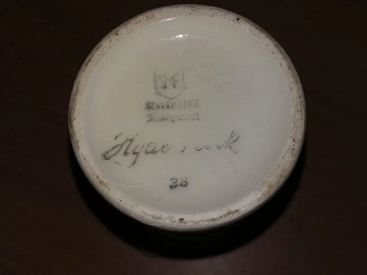 Billede 2 - Mælk salt og peber håndmalet porcelæn.