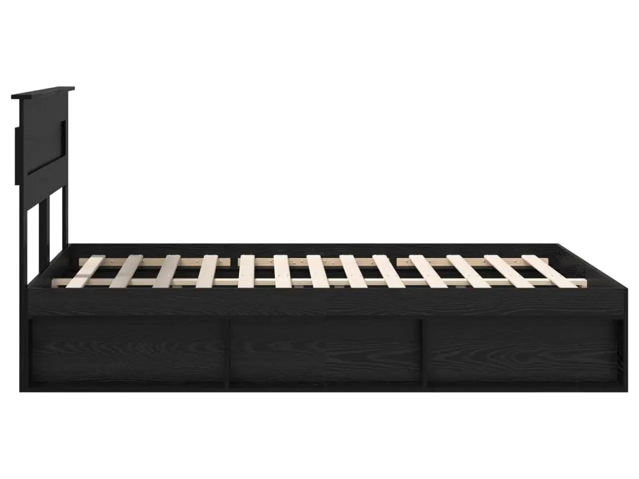 Billede 8 - Sengestel med madras Sort 140 x 200 cm Massiv fyrretræ