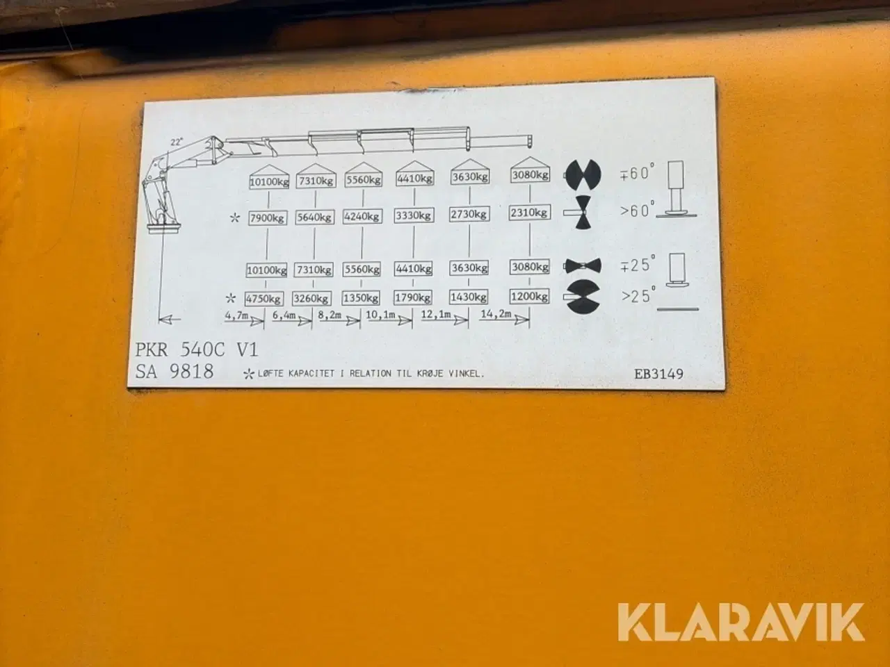 Billede 3 - Hydraulisk læssekran med hydraulikstation Palfinger PKR 540C V1