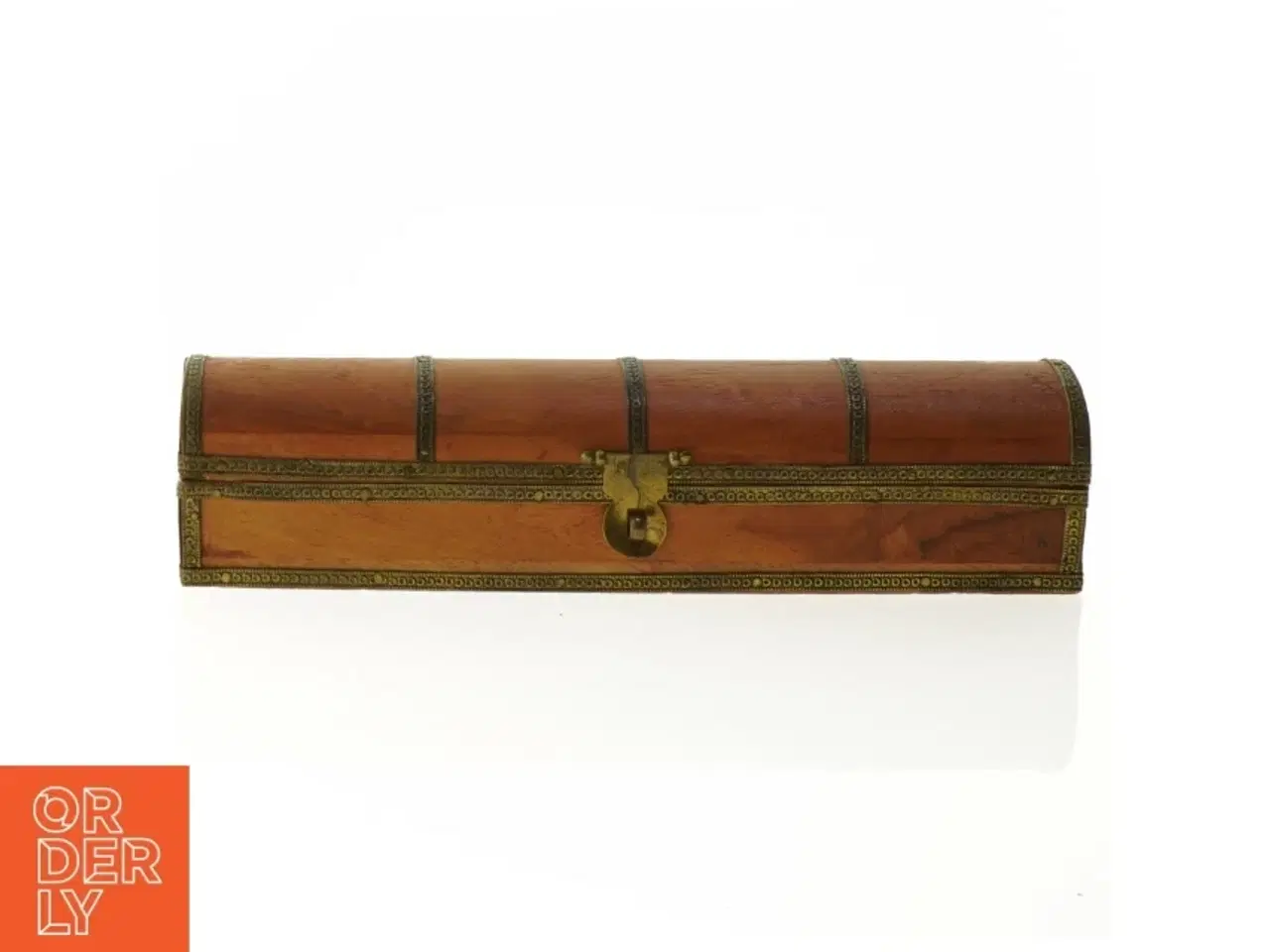 Billede 1 - Cigar æske Træ og Metal (str. 22 x 5 cm)