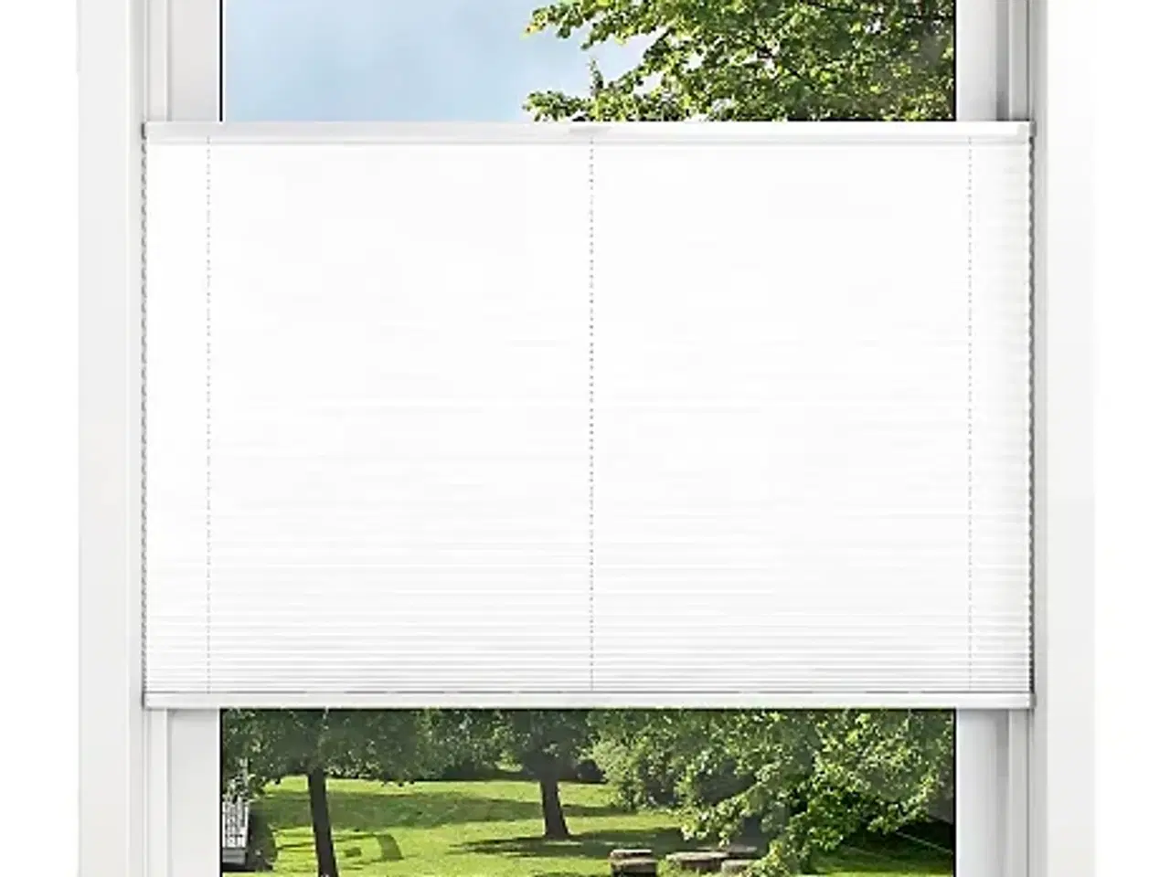 Billede 1 - 2 stk. DEBEL Flex plisségardin 120 x 130 cm - hvid