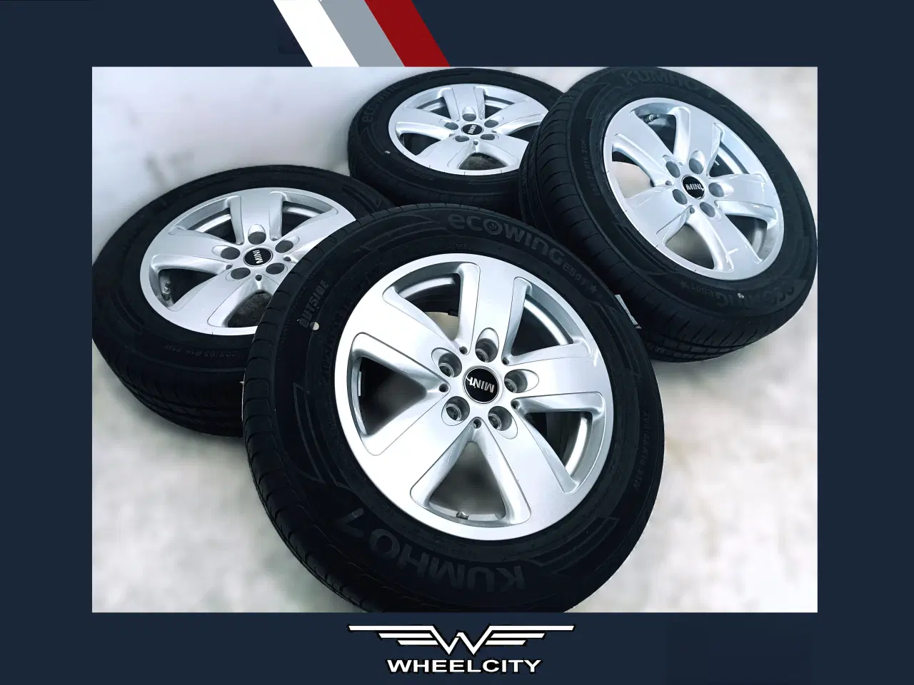 Billede 1 - 5x112 16" ET41 nav 66,6ø MINI sommersæt inkl. TPMS
