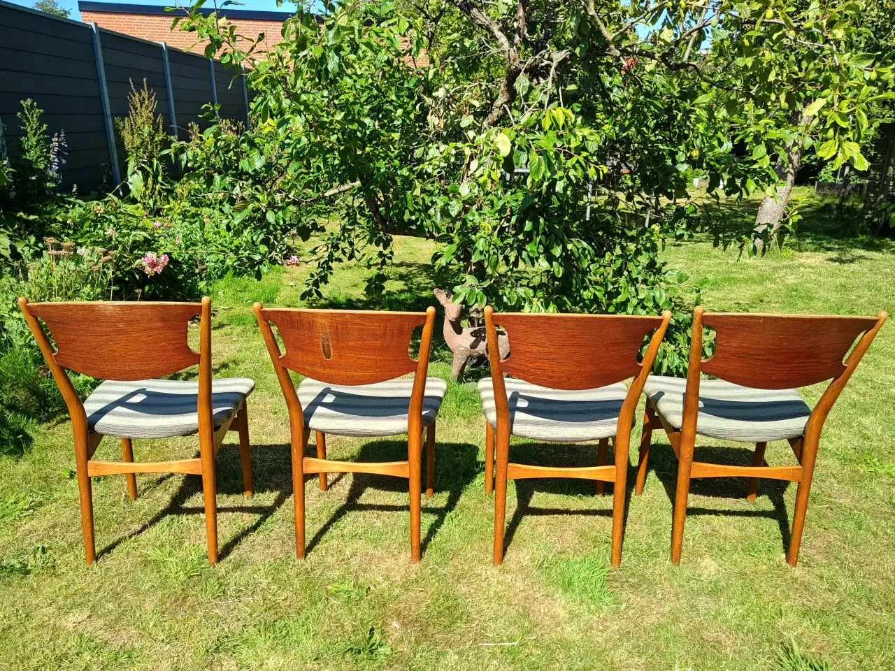 Billede 3 - 4 stk Helge Sibast spise stole i eg og teak