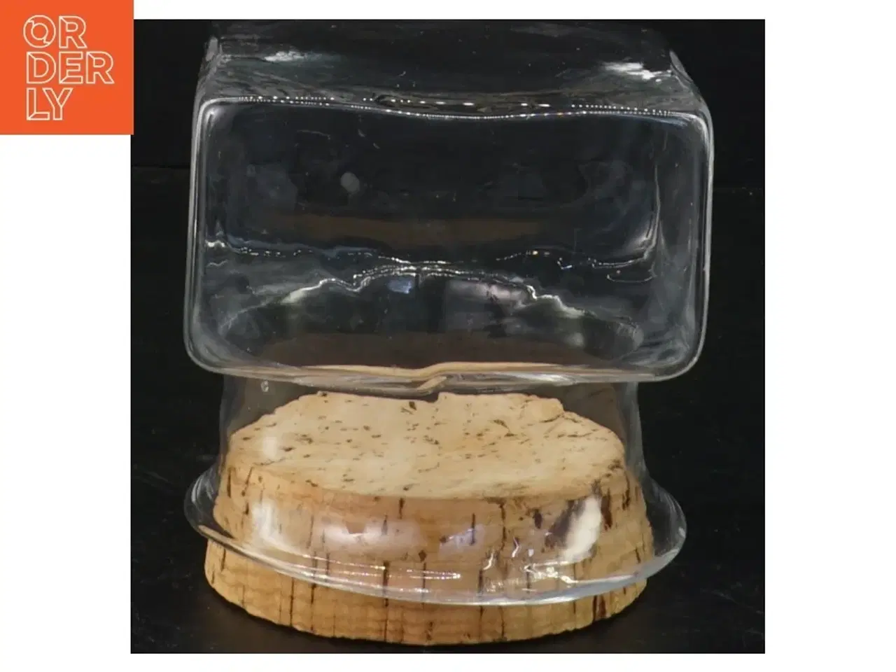Billede 4 - Glas beholder med korkprop (str. 10 x 9 x 9 cm)