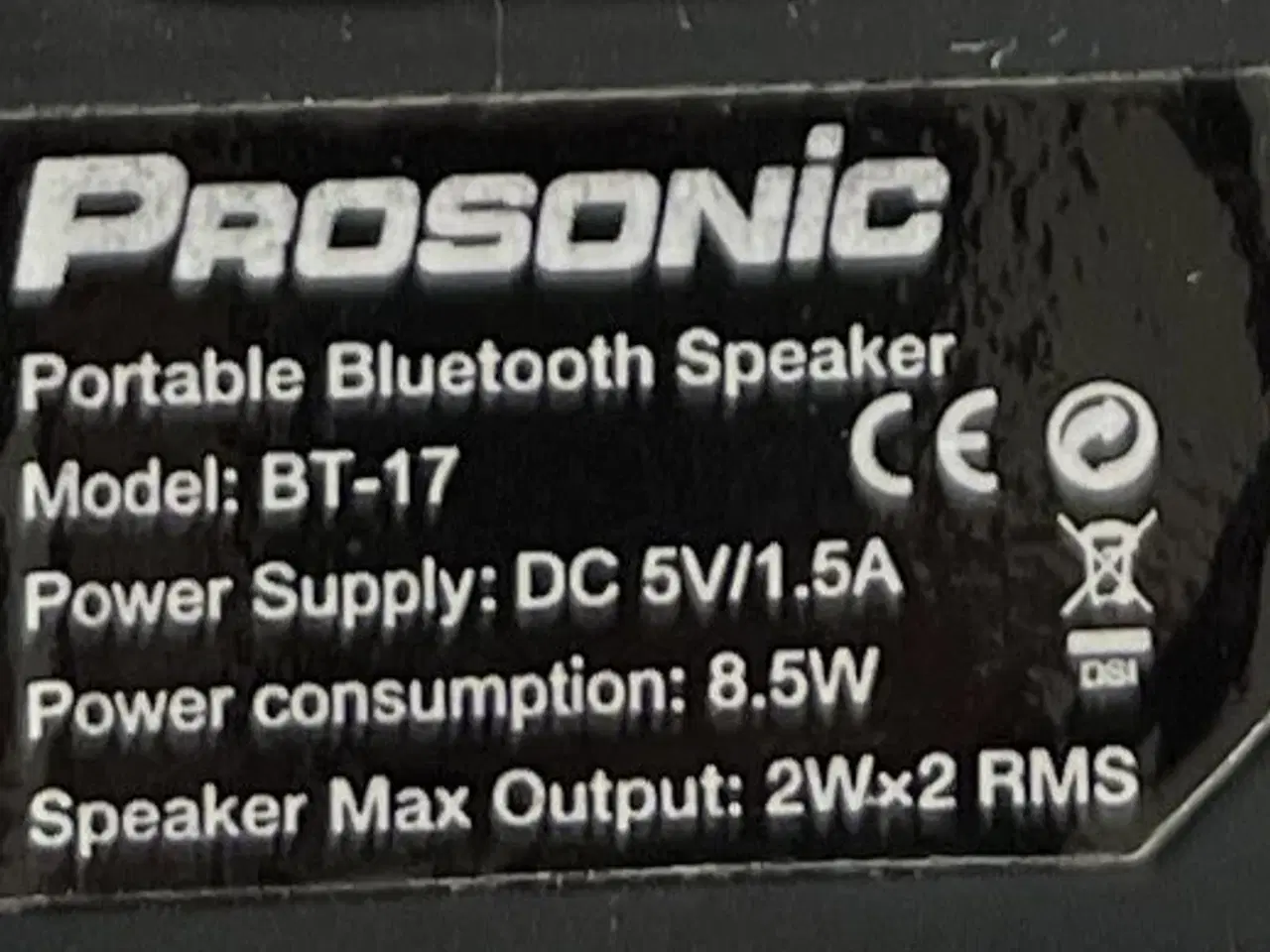 Billede 5 - Højttaler, Mobilhøjtaler, Prosonic, BT-17