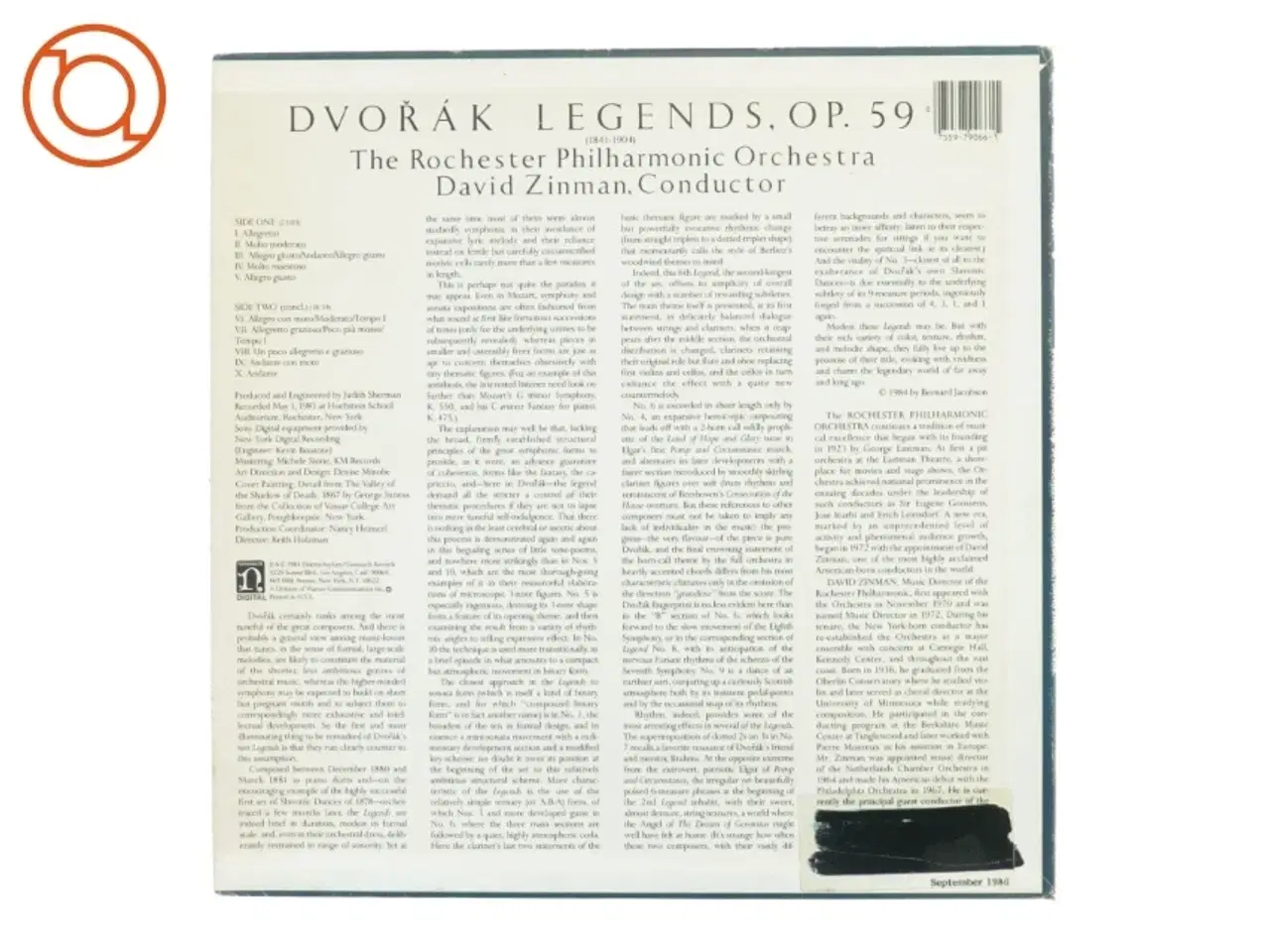 Billede 3 - Anton&#237;n Dvoř&#225;k, legends fra Digital Recording (str. 30 cm)