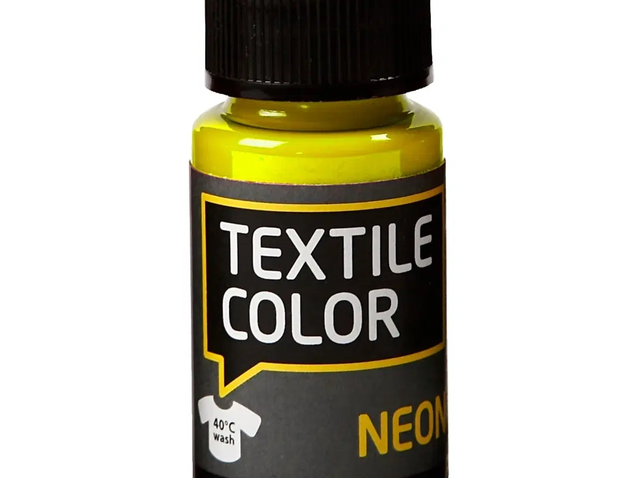 Billede 1 - Textile Color Neon Gul 50ml - Vandbaseret Tekstilmaling