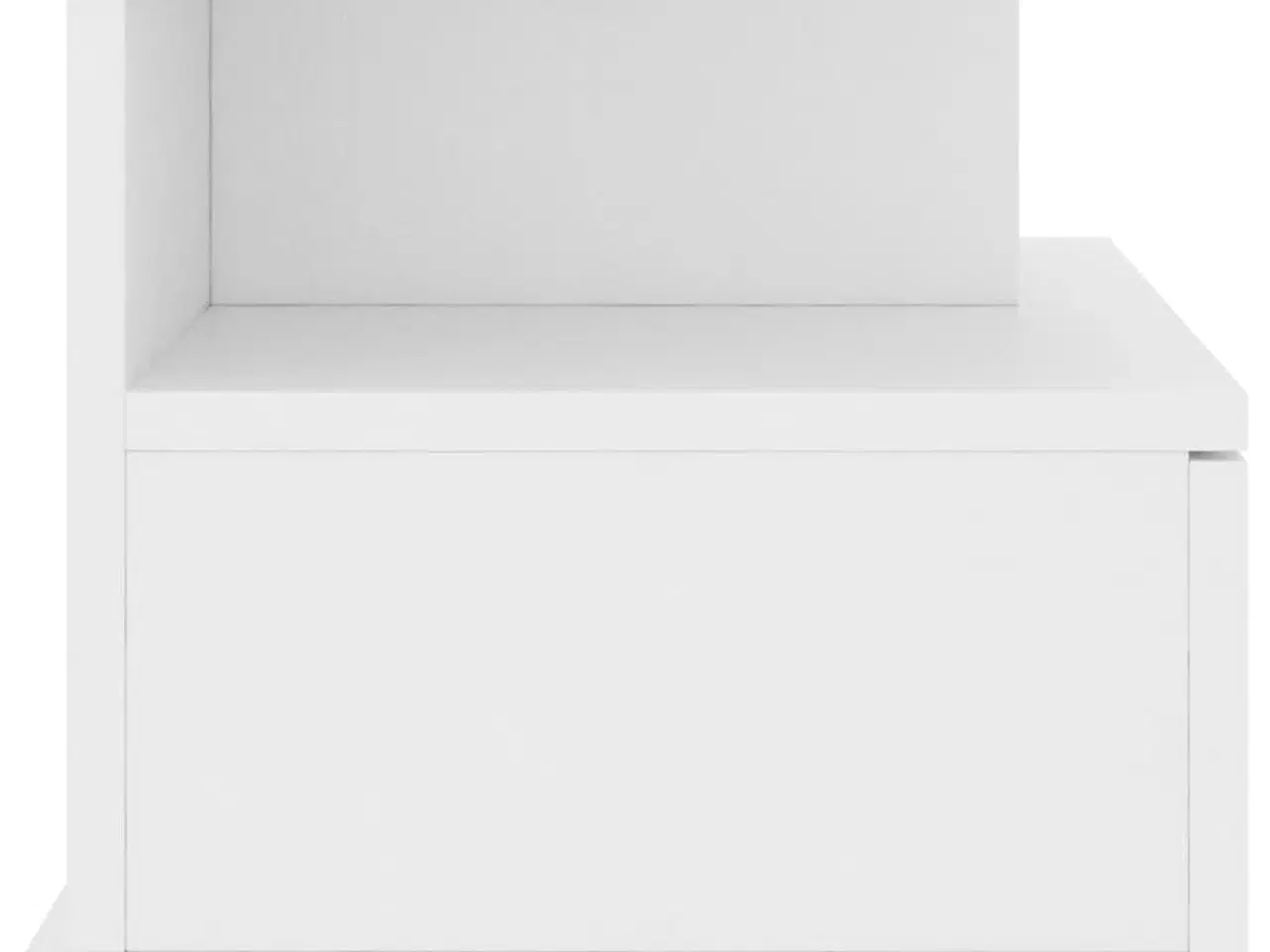 Billede 5 - Svævende natborde 2 stk. 40 x 31 x 27 cm konstrueret træ hvid
