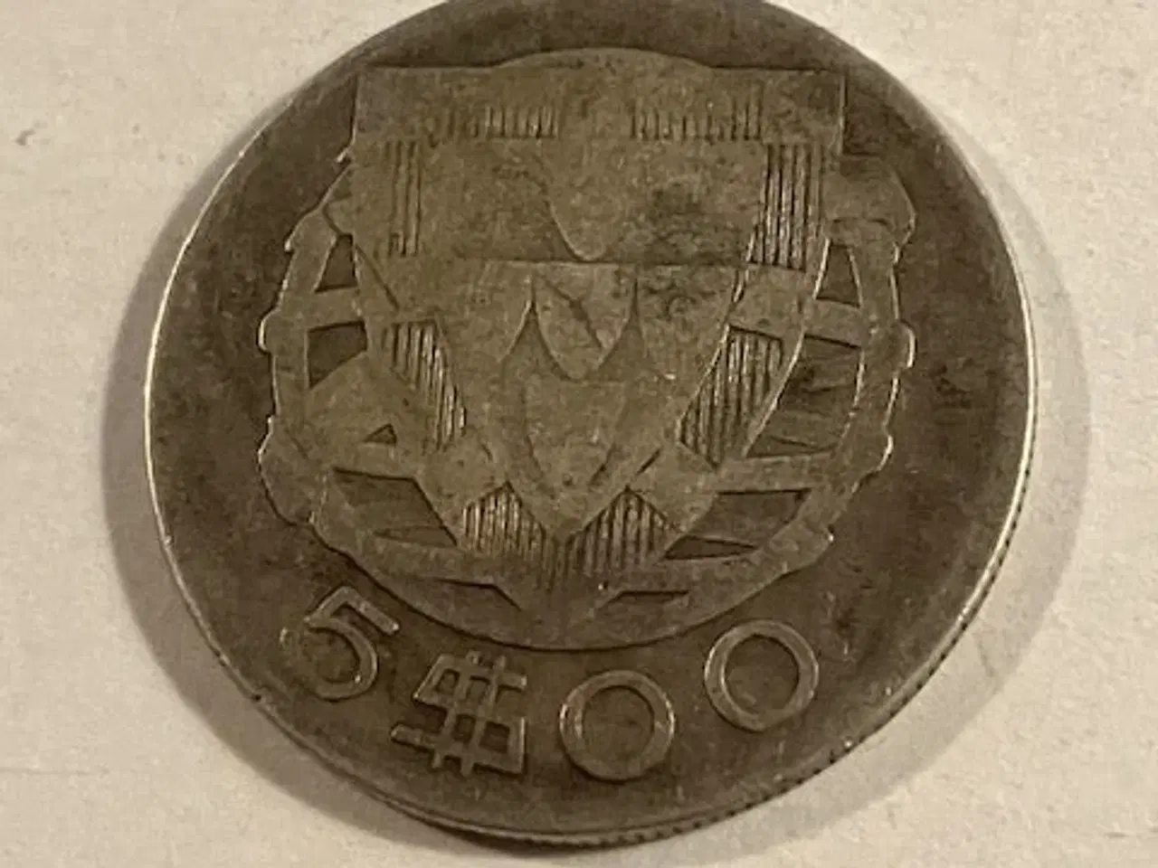 Billede 1 - 5 Escudos 1933 Portugal