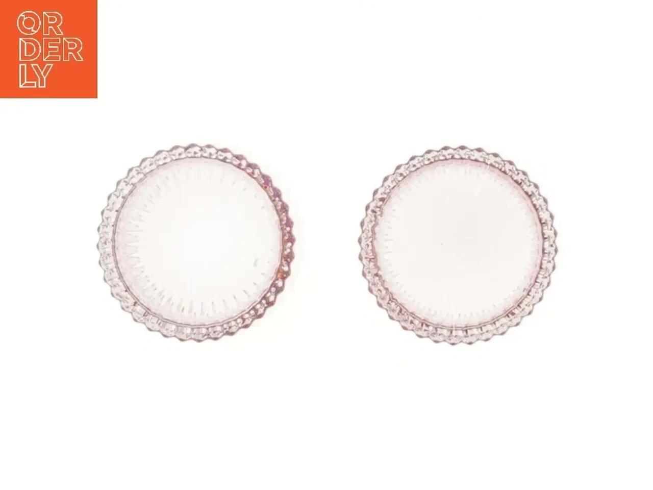 Billede 3 - Lyserøde glaslysestager (str. 2 stk Ø 7 cm)