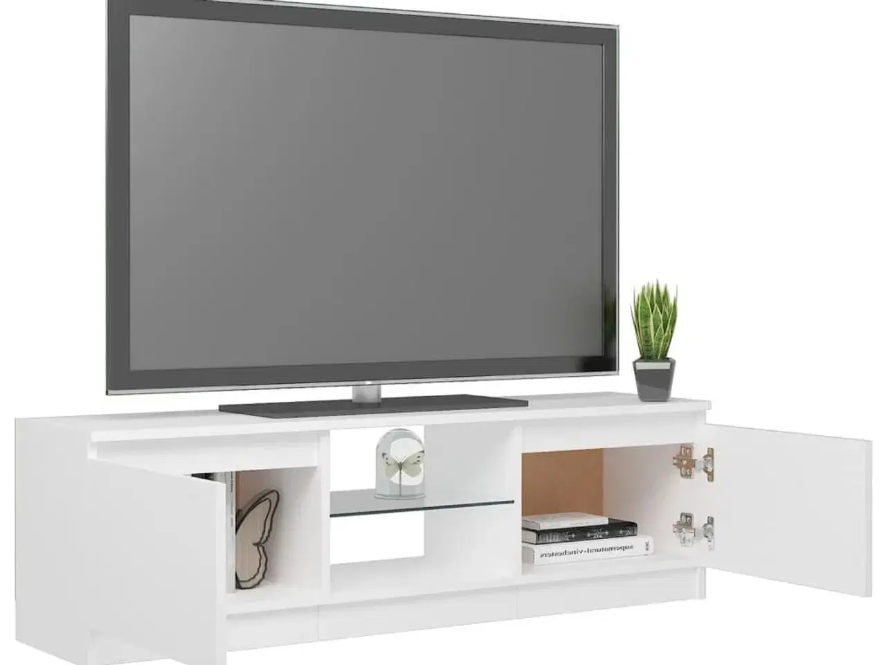 Billede 6 - Tv-skab med LED-lys 120x30x35,5 cm hvid
