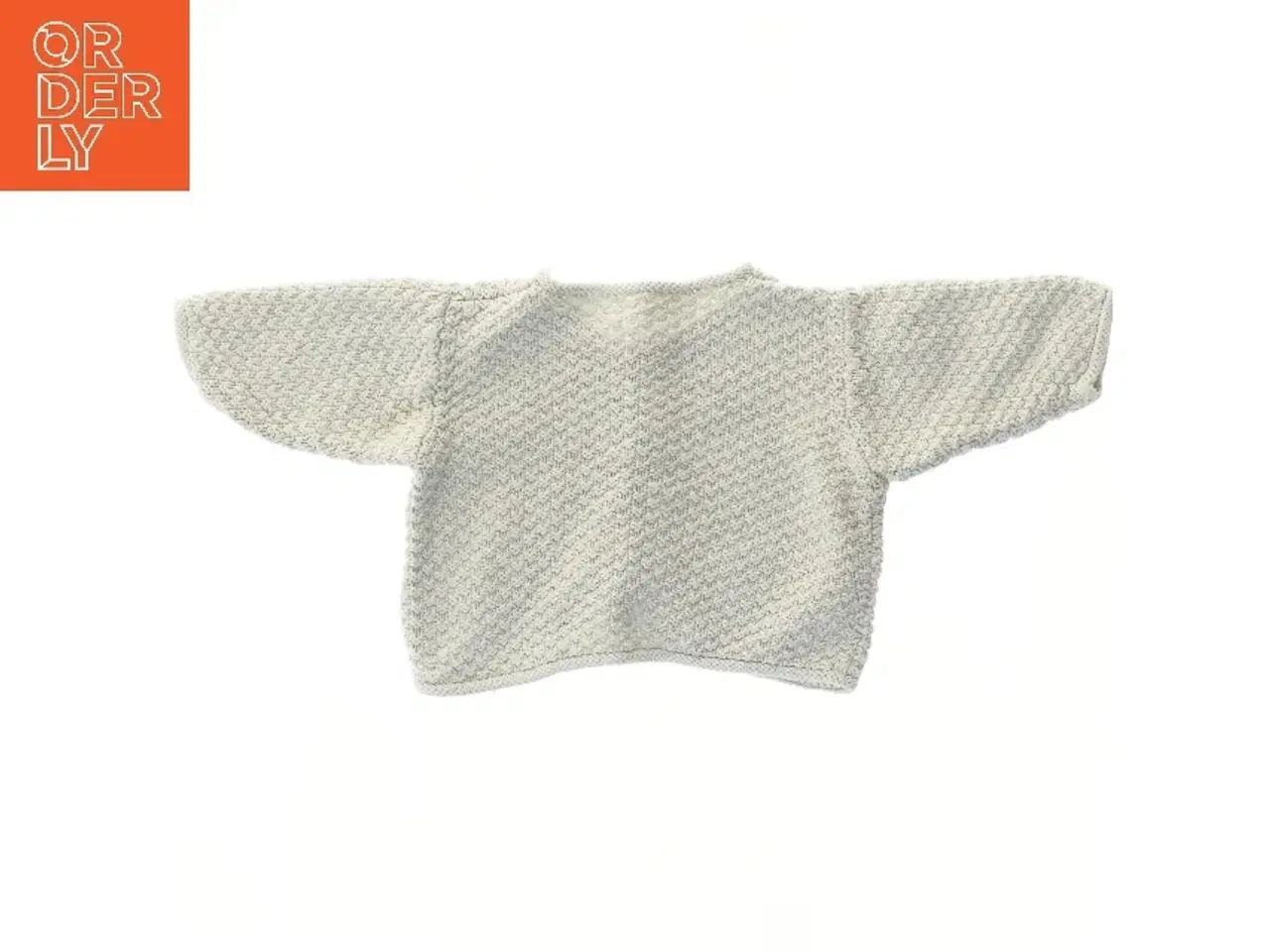 Billede 2 - Strikket babycardigan (str. bryst 30 cm, længde 24 cm)