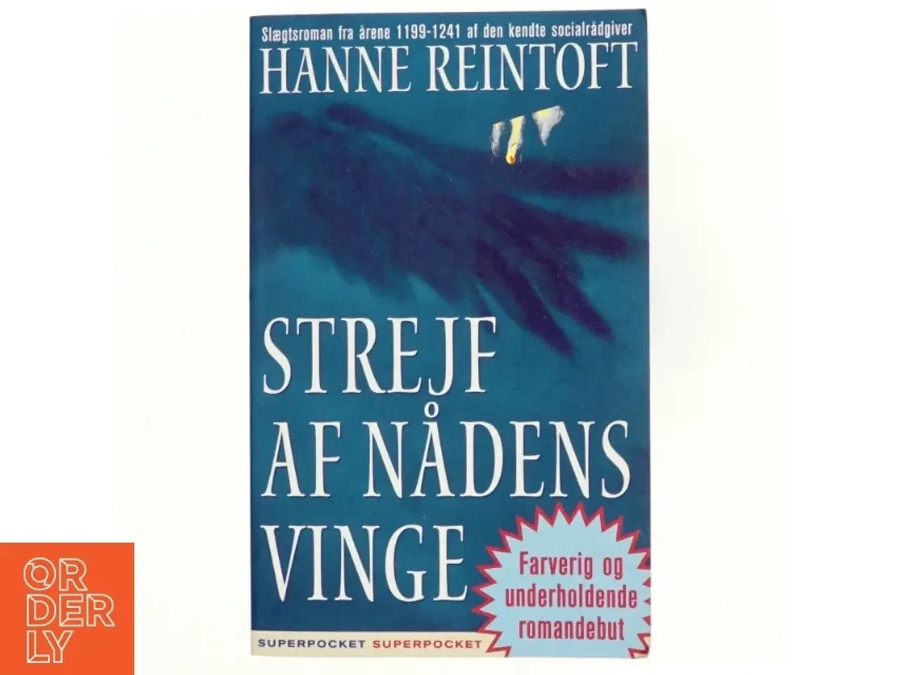 Billede 1 - Strejf af nådens vinge : en slægtsroman fra årene 1199-1241 af Hanne Reintoft (Bog)