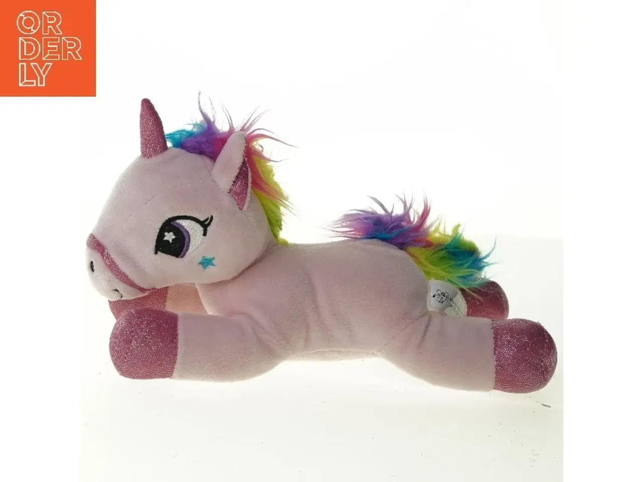 Billede 1 - Bamse, enhjørning fra Toy World (str. 22 x 9 cm)