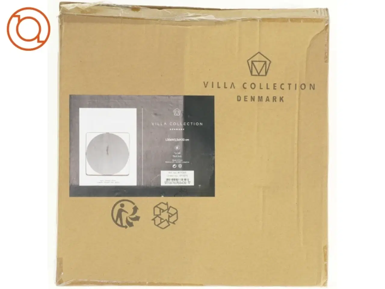 Billede 3 - Ur med spejl fra Villa Kollektion nyt og i æske (str. 31 cm)