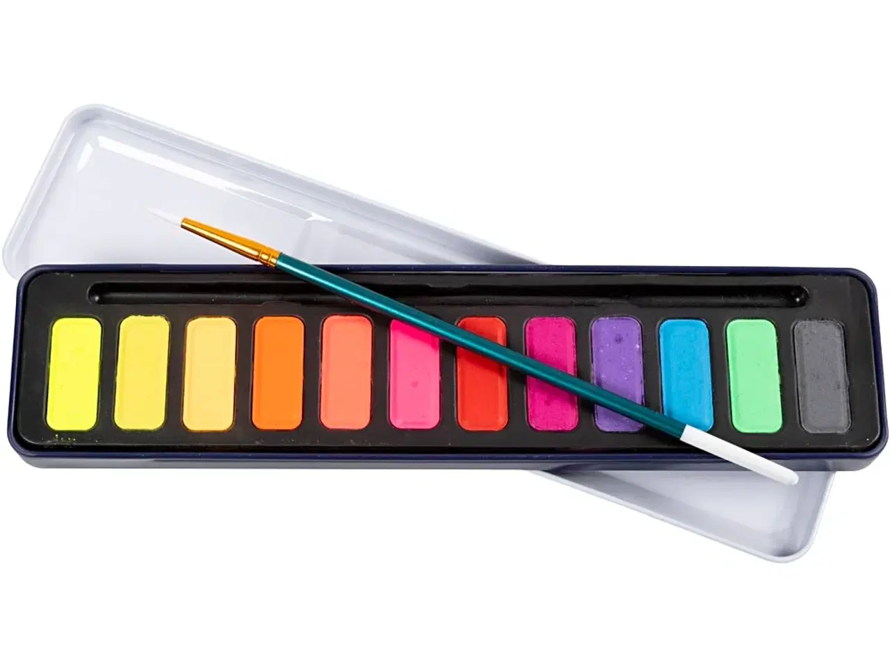 Billede 1 - Akvarelsæt med 12 Pastelfarver og Pensel